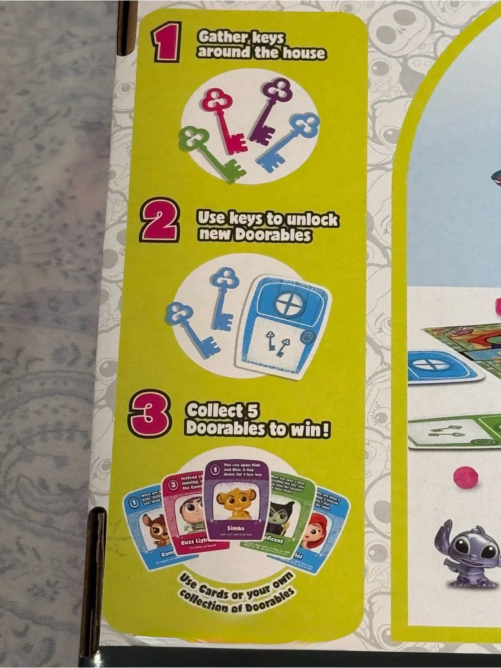 Disney Doorables Unlocked Game & 4 Exclusive Figures- Stitch, Mickey, Jack & ?